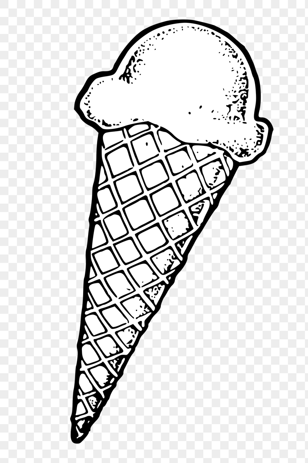 Ice-cream cone png sticker, dessert | Free PNG - rawpixel