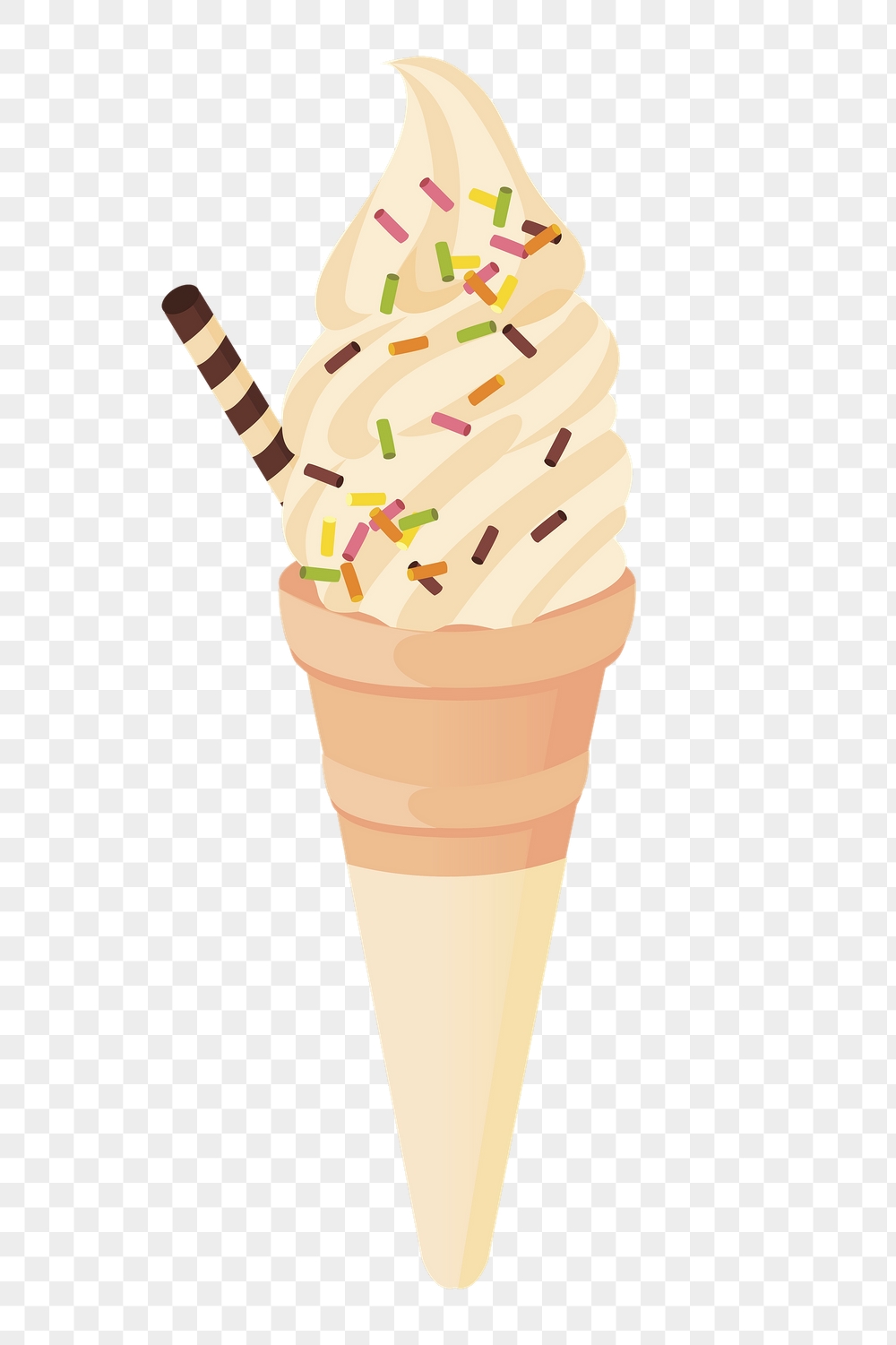 Ice-cream cone png sticker, dessert | Free PNG - rawpixel
