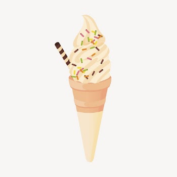 Ice-cream cone sticker, dessert illustration | Free PSD - rawpixel