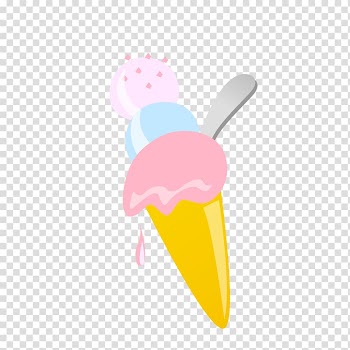 Ice cream cone, Three-color ice cream creative transparent background PNG clipart