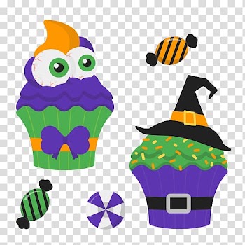 Ice cream Cupcake Halloween Candy corn , Halloween Ice Cream transparent background PNG clipart