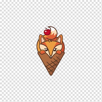 Ice cream Drawing FOX, fox transparent background PNG clipart