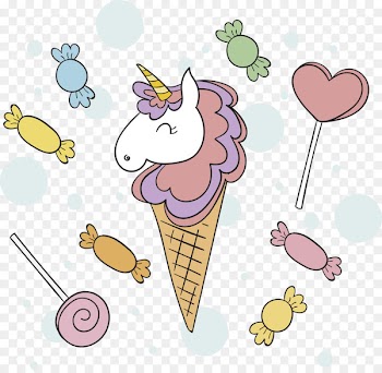 Ice cream Euclidean vector - Creative Unicorn Ice Cream 