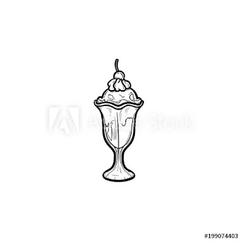 Ice-cream hand drawn outline doodle icon