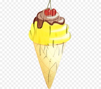 Ice Cream, Ice Cream Cones, Yellow, Frozen Dessert PNG