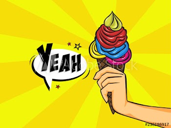 Ice cream in a pop art style
