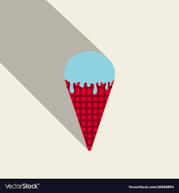 Ice cream in waffle cone icon vector image