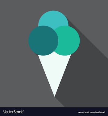Ice cream in waffle cone icon vector image