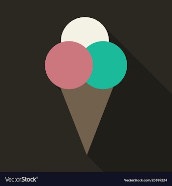 Ice cream in waffle cone icon vector image