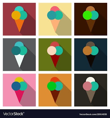 Ice cream in waffle cone icon vector image