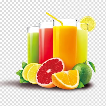 Ice cream Juice Soft drink Milkshake, fruit juice, four assorted-flavor juices in glass transparent background PNG clipart