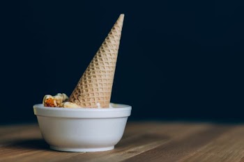 ice cream on bowl
