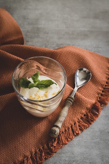 Ice Cream on Clear Glass 