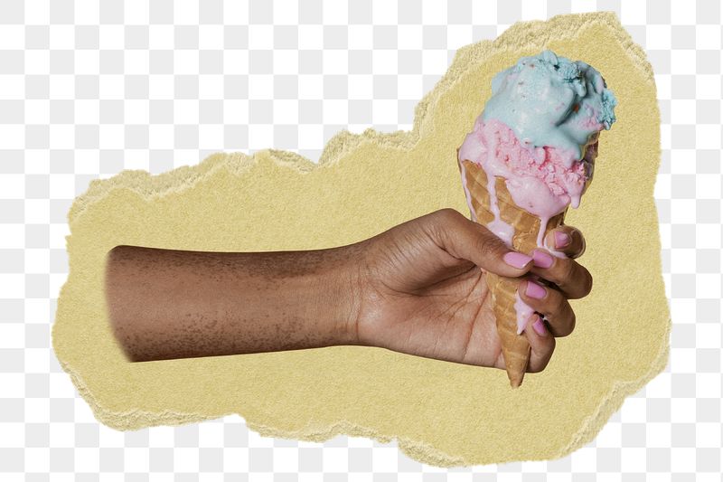 Ice-cream png sticker, ripped paper, | Free PNG - rawpixel