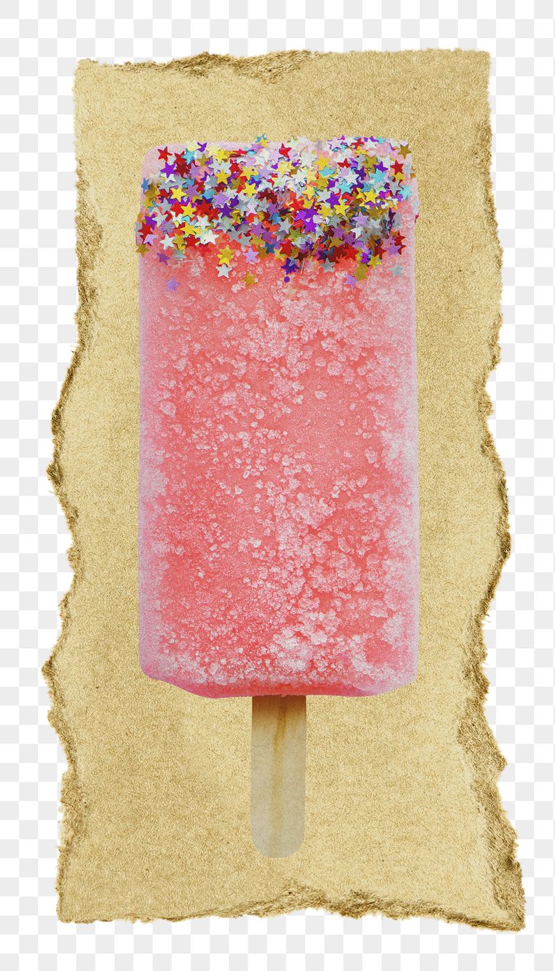 Ice-cream png sticker, ripped paper, | Free PNG - rawpixel