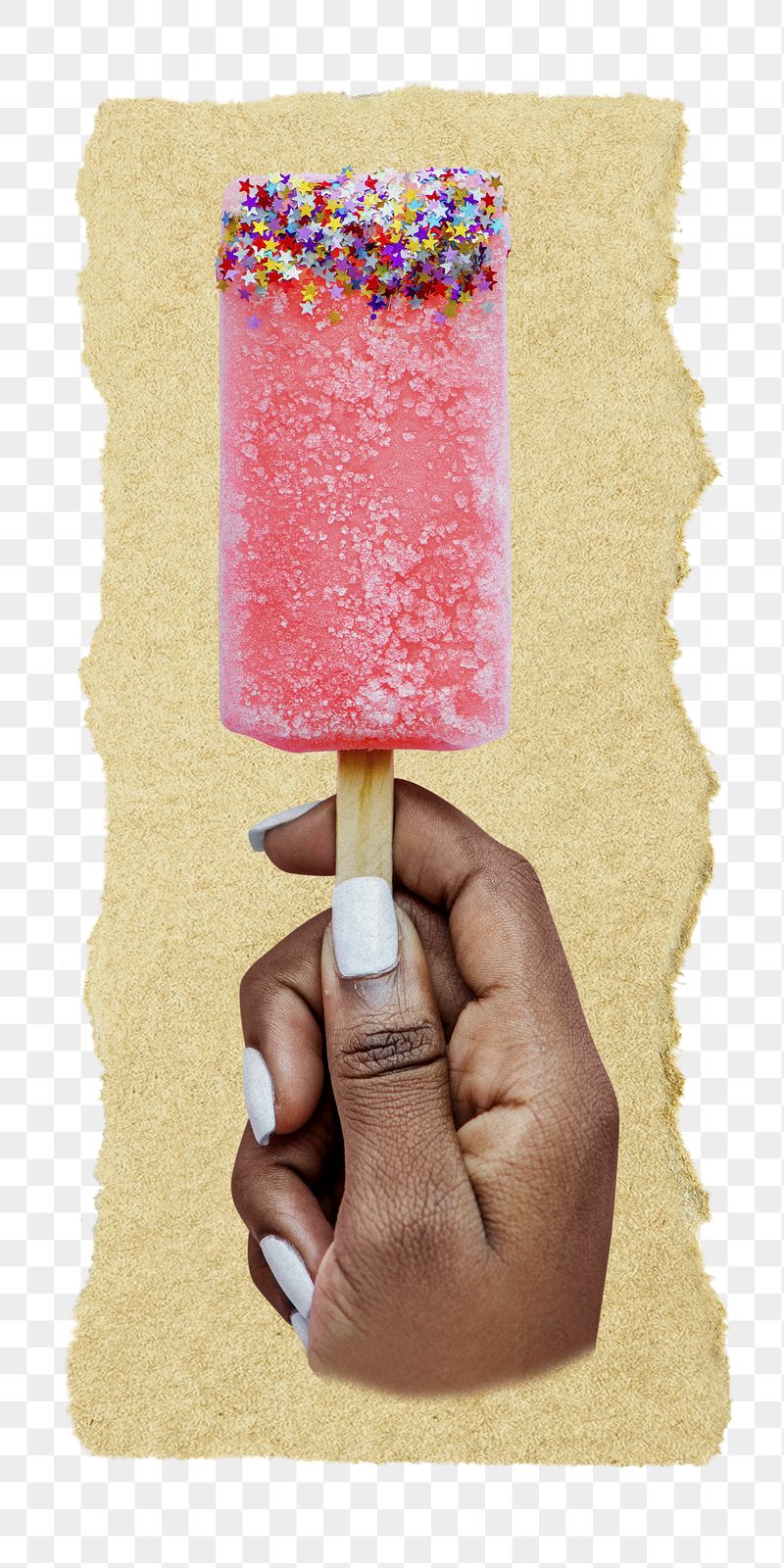 Ice-cream png sticker, ripped paper, | Free PNG - rawpixel