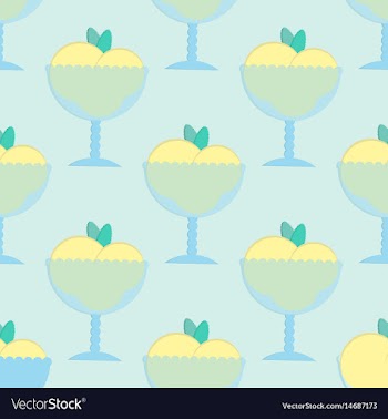 Ice cream seamless pattern in flat style vector image