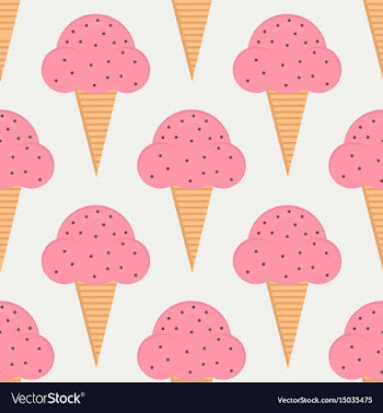Ice cream seamless pattern in flat style vector image
