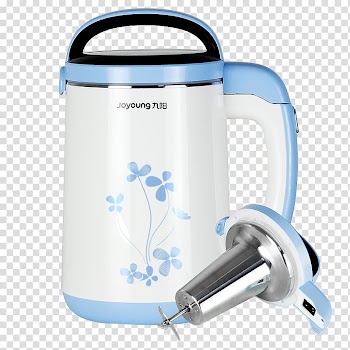 Ice cream Soybean Tofu JD.com Home appliance, 9 Yang blue and white automatic soybean milk machine transparent background PNG clipart
