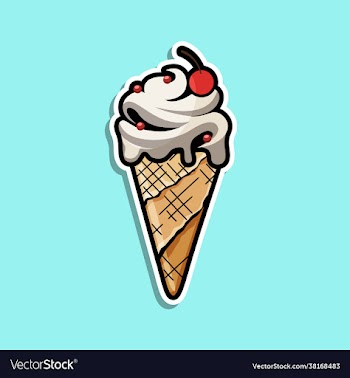 ice cream sticker design
