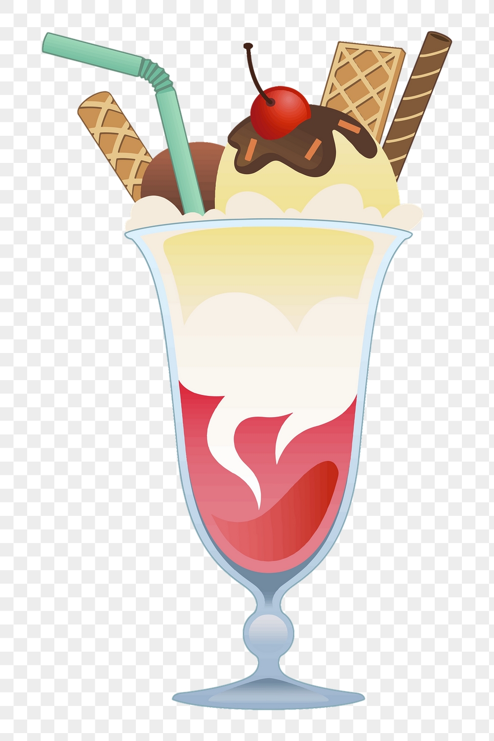 Ice-cream sundae png sticker, dessert | Free PNG - rawpixel