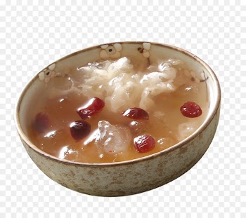 Ice cream Tong sui Hong dou tang Soup - Cranberry syrup peach gum 