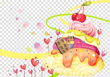 Ice cream Torte Dessert Animation Desktop , Cartoon hand-drawn animation background transparent background PNG clipart