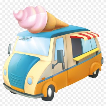 Ice Cream Van Street Food Royalty-free - Cartoon Candy Car