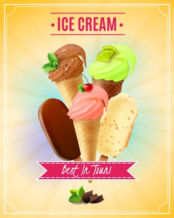 Ice cream vector illustration Free Vector