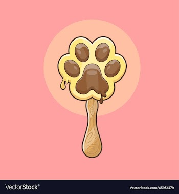 ice cream with paw shape
