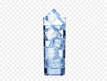 Ice cube Carbonated water Iced coffee - The big blocks of ice water glass 