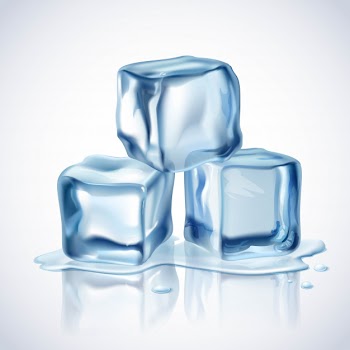 Ice cubes blue