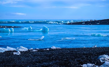 Ice Cubes on Body of Water