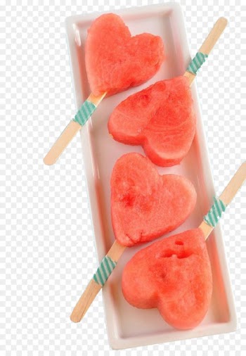Ice pop Watermelon Heart Food Valentine's Day - Love watermelon 