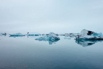 ice rocks in body of water