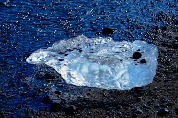 Ice Shard on Sand