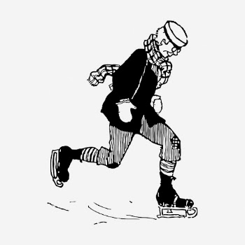 Ice-skating man drawing, sport vintage | Free Photo - rawpixel