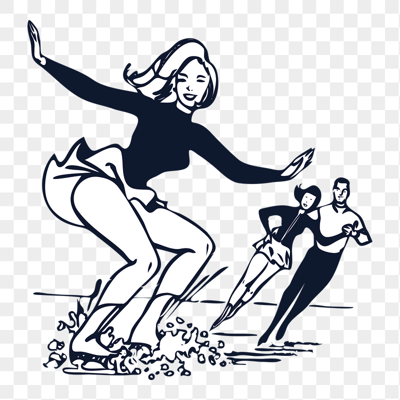 Ice skating png sticker illustration, | Free PNG - rawpixel