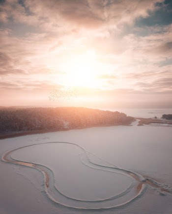 Ice track under maintenance