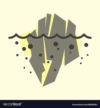 Iceberg icon isolated on background ice berg icon vector image