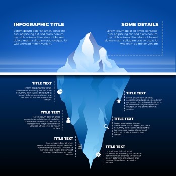 Iceberg infographic concept Free Vector