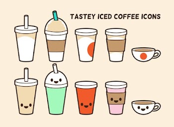 Iced Coffee Vector Icons