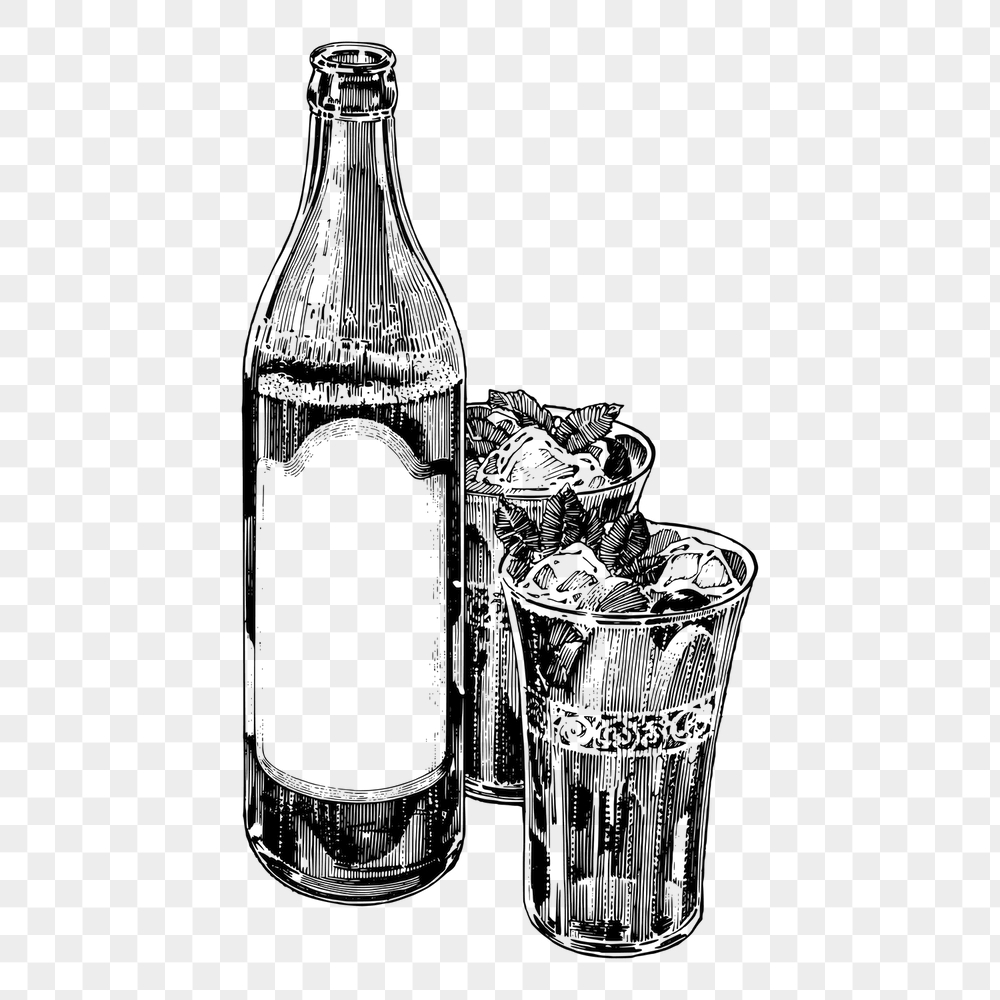 Iced cola png sticker, vintage | Free PNG - rawpixel