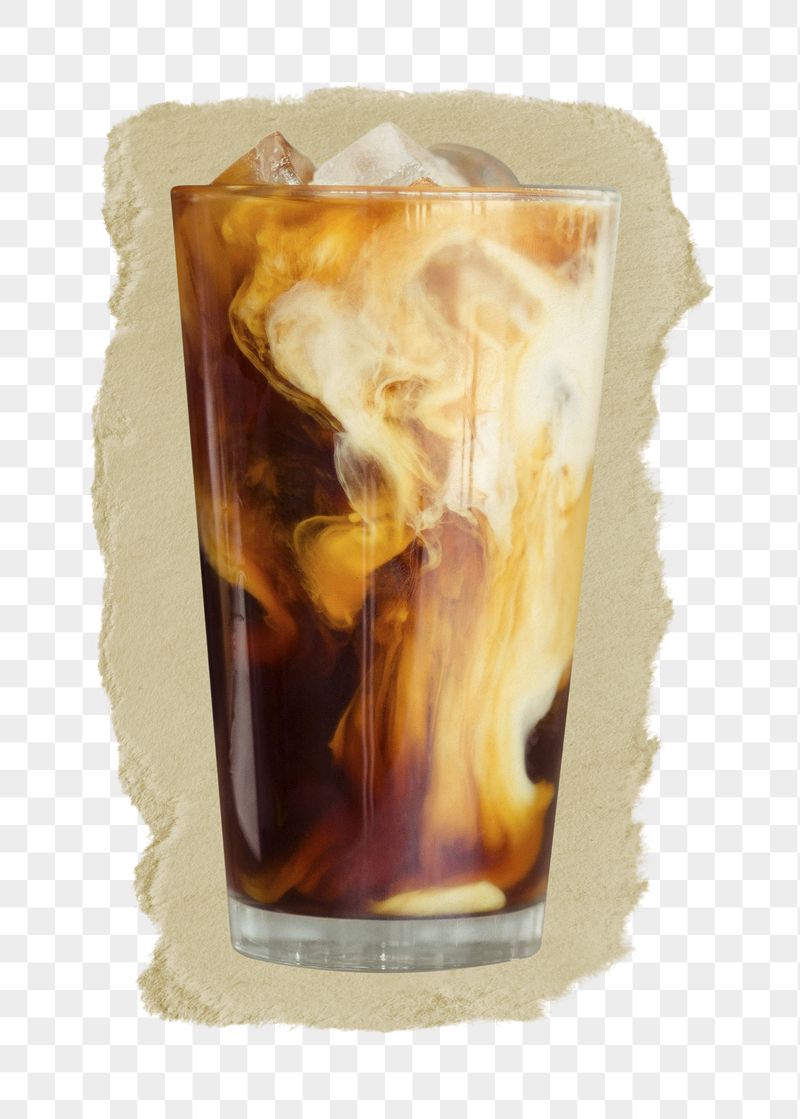Iced latte coffee png ripped | Free PNG - rawpixel