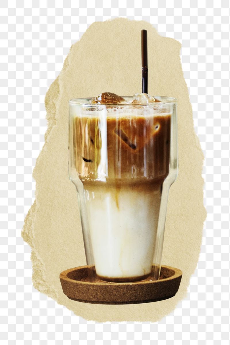 Iced latte coffee png ripped | Free PNG - rawpixel