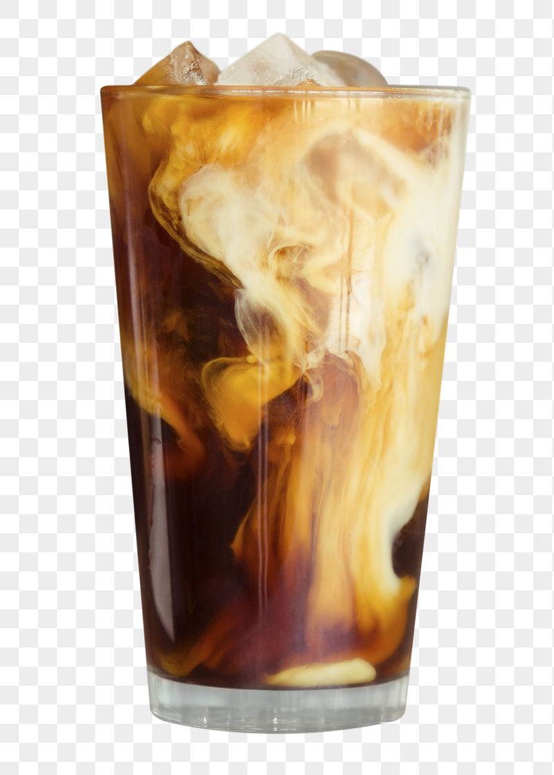 Iced latte coffee png sticker, | Free PNG - rawpixel