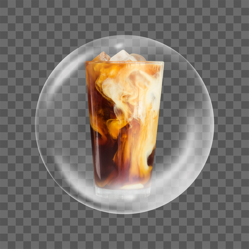 Iced latte coffee png sticker, | Free PNG - rawpixel