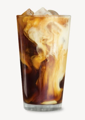 Iced latte coffee sticker, refreshment | Free PSD - rawpixel
