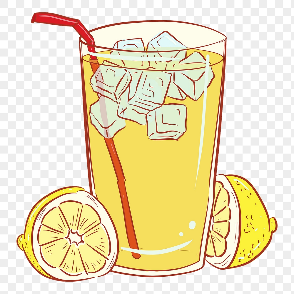 Iced lemonade png sticker, beverage | Free PNG - rawpixel