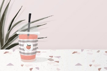 Iced tea background, pink terrazzo | Free Photo Illustration - rawpixel